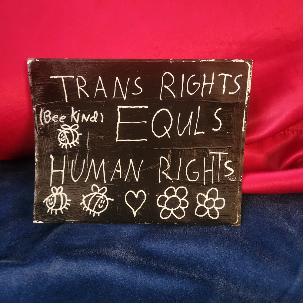 Trans rights equals human rights indoor sticker